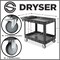 Dryser Utility Cart with Wheels, 46" x 25" Heavy Duty 550 lb. Capacity with Shelves - 2 Tier Rolling Cart with Two 5" Swivel Casters for Warehouse, Garage, Cleaning